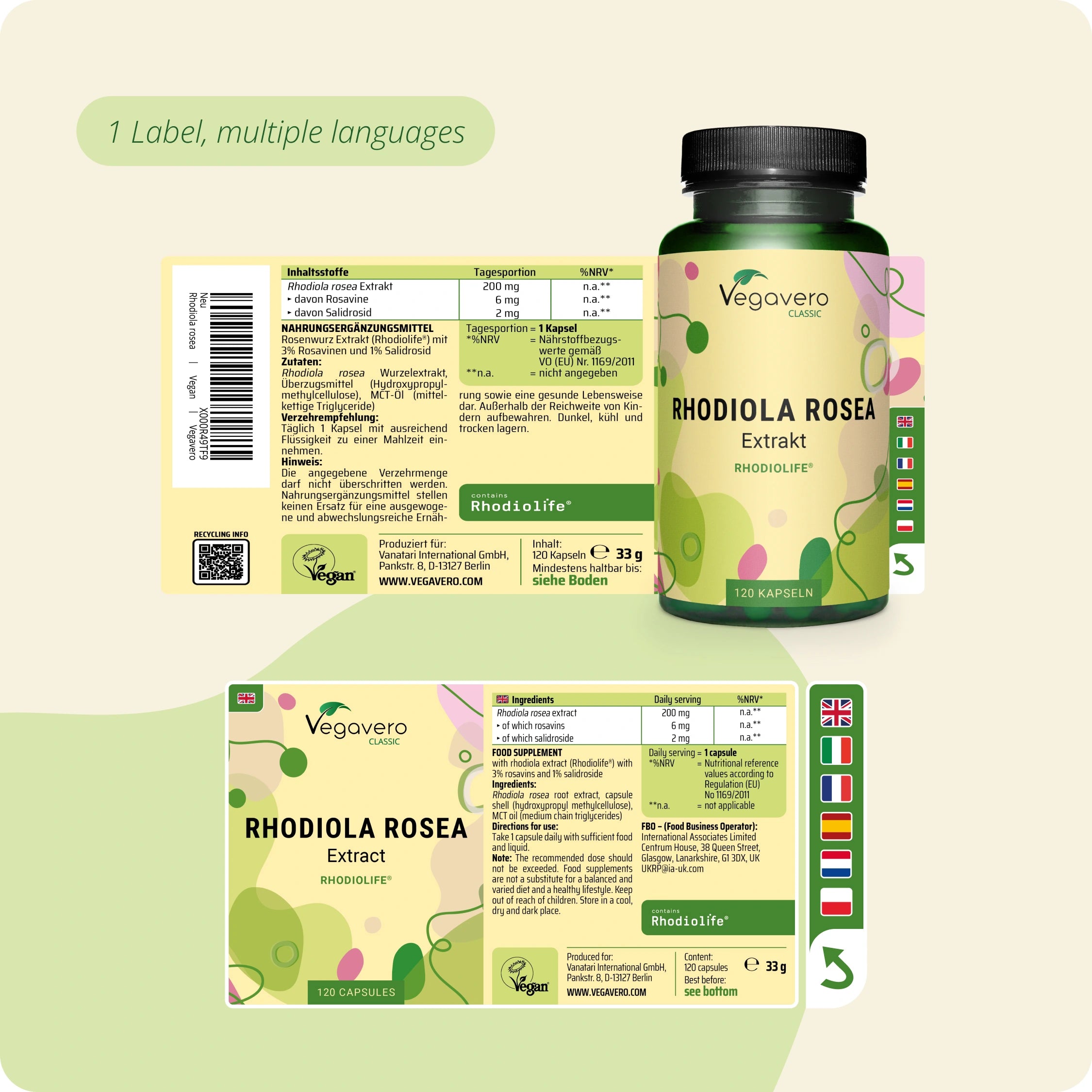 Rhodiola Rosea Extrakt Kapseln