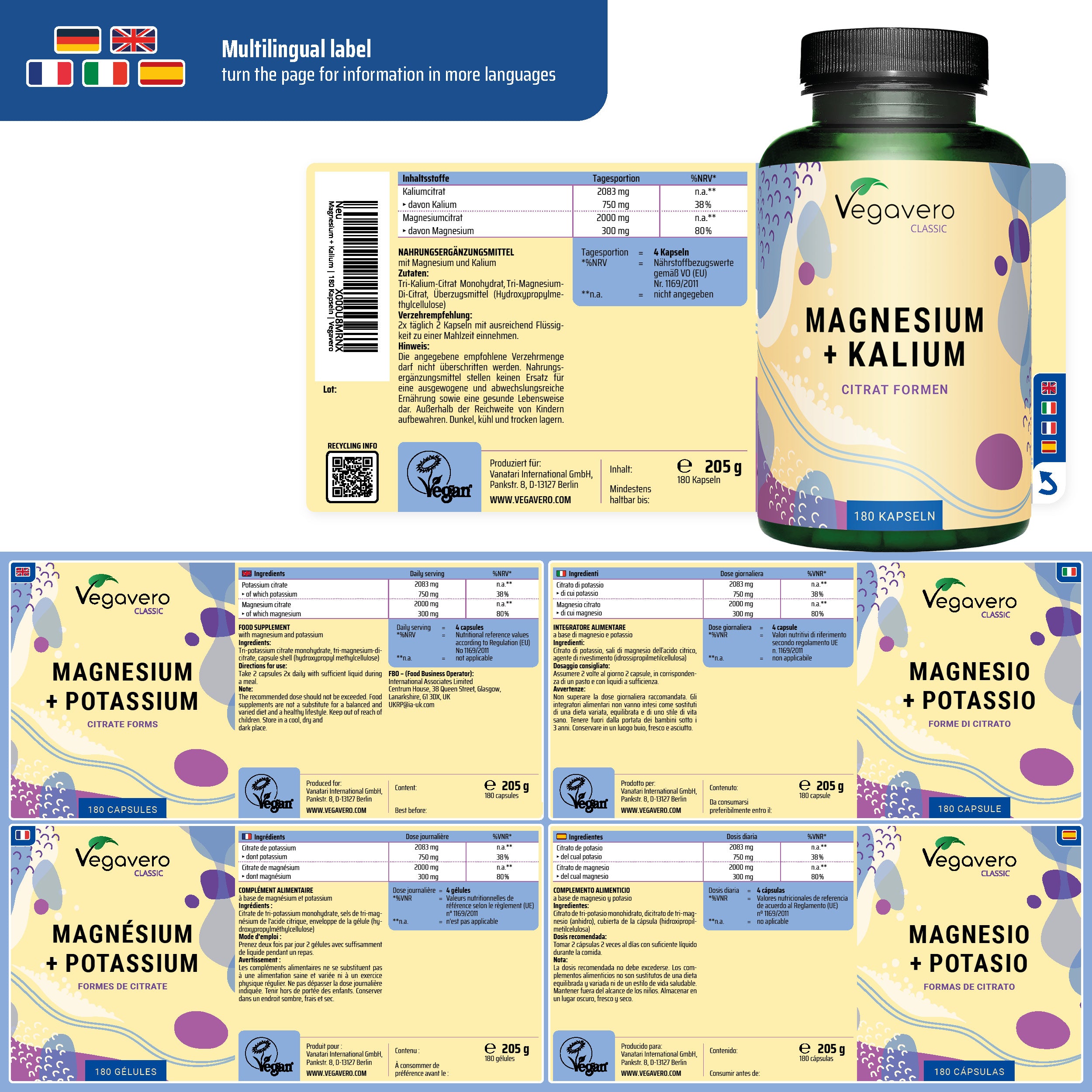 Magnesium + Kalium Kapseln