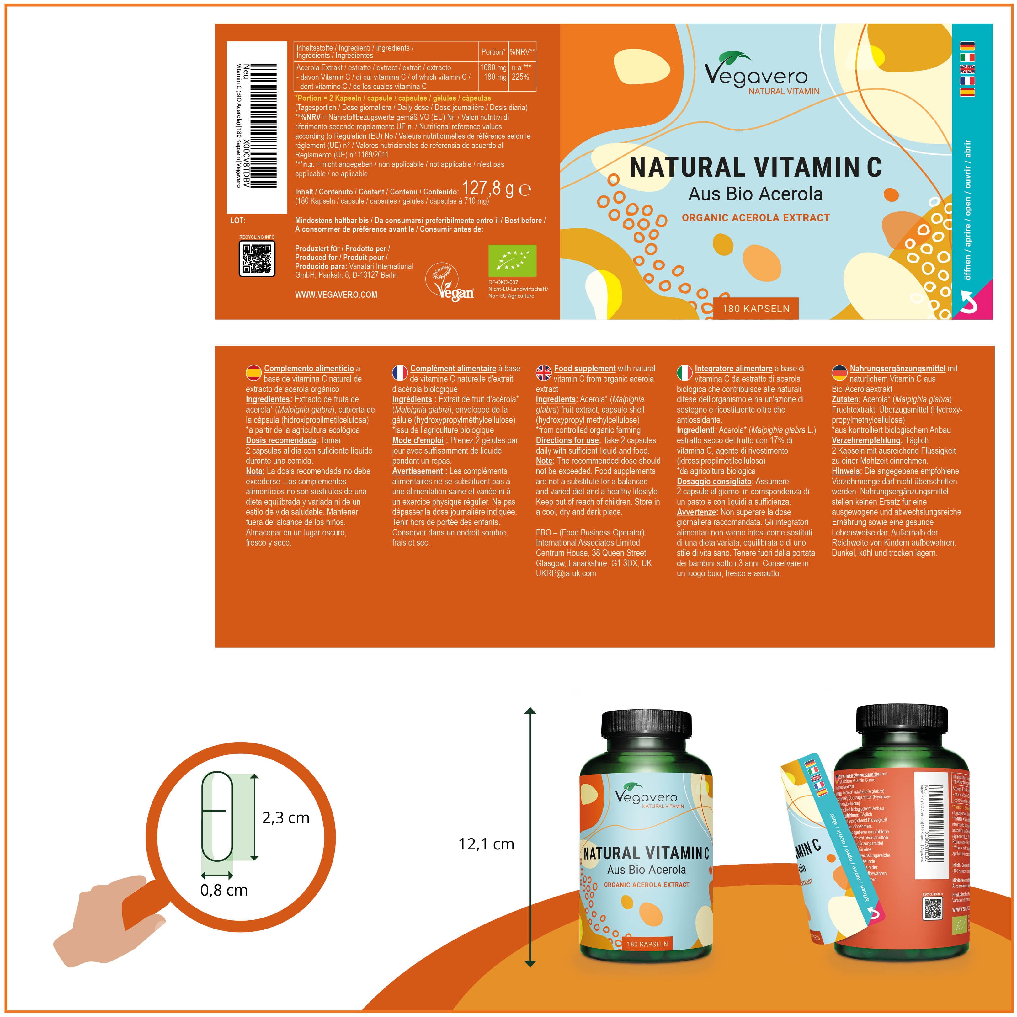 Natural Vitamin C Organic Capsules