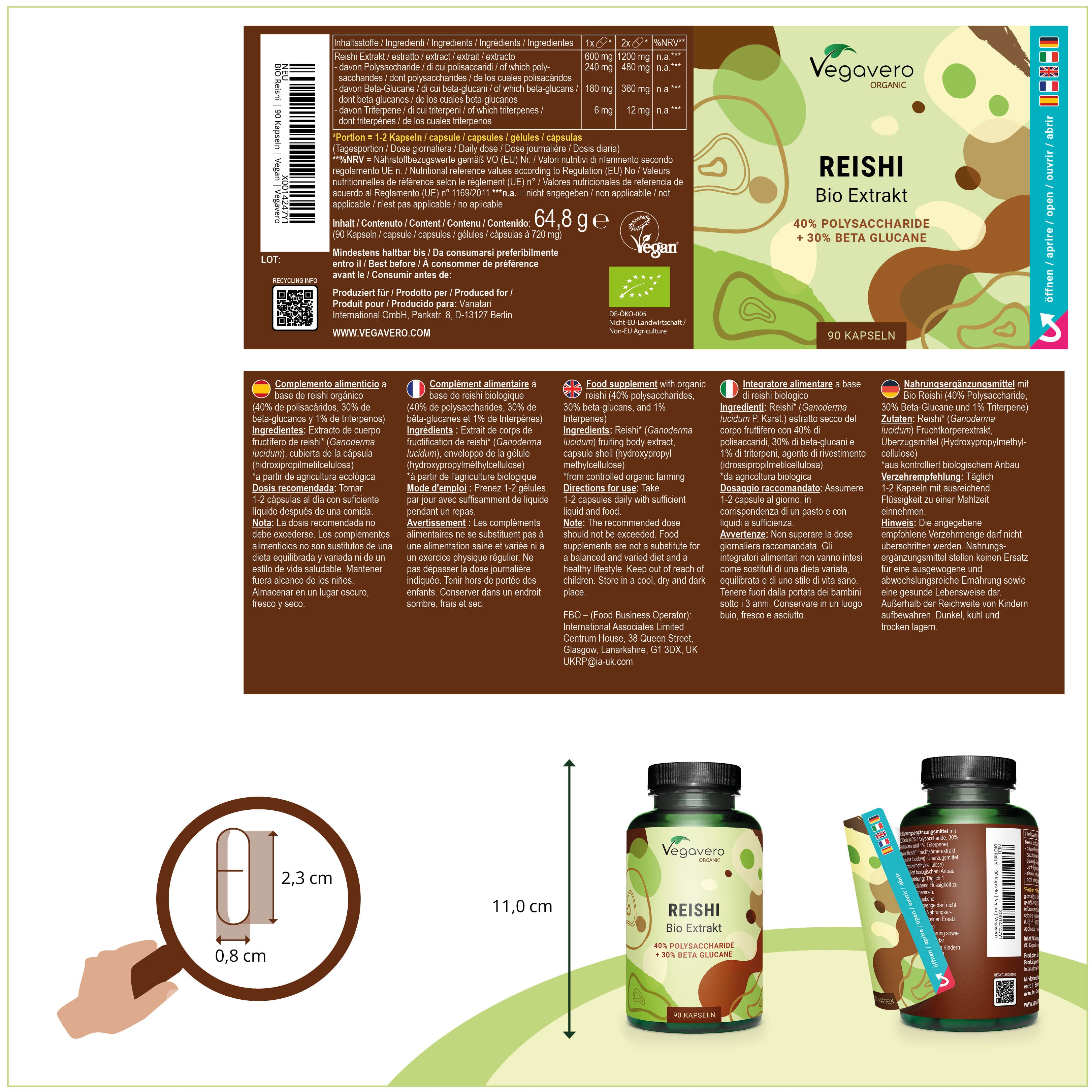 Reishi Extrakt Kapseln Bio