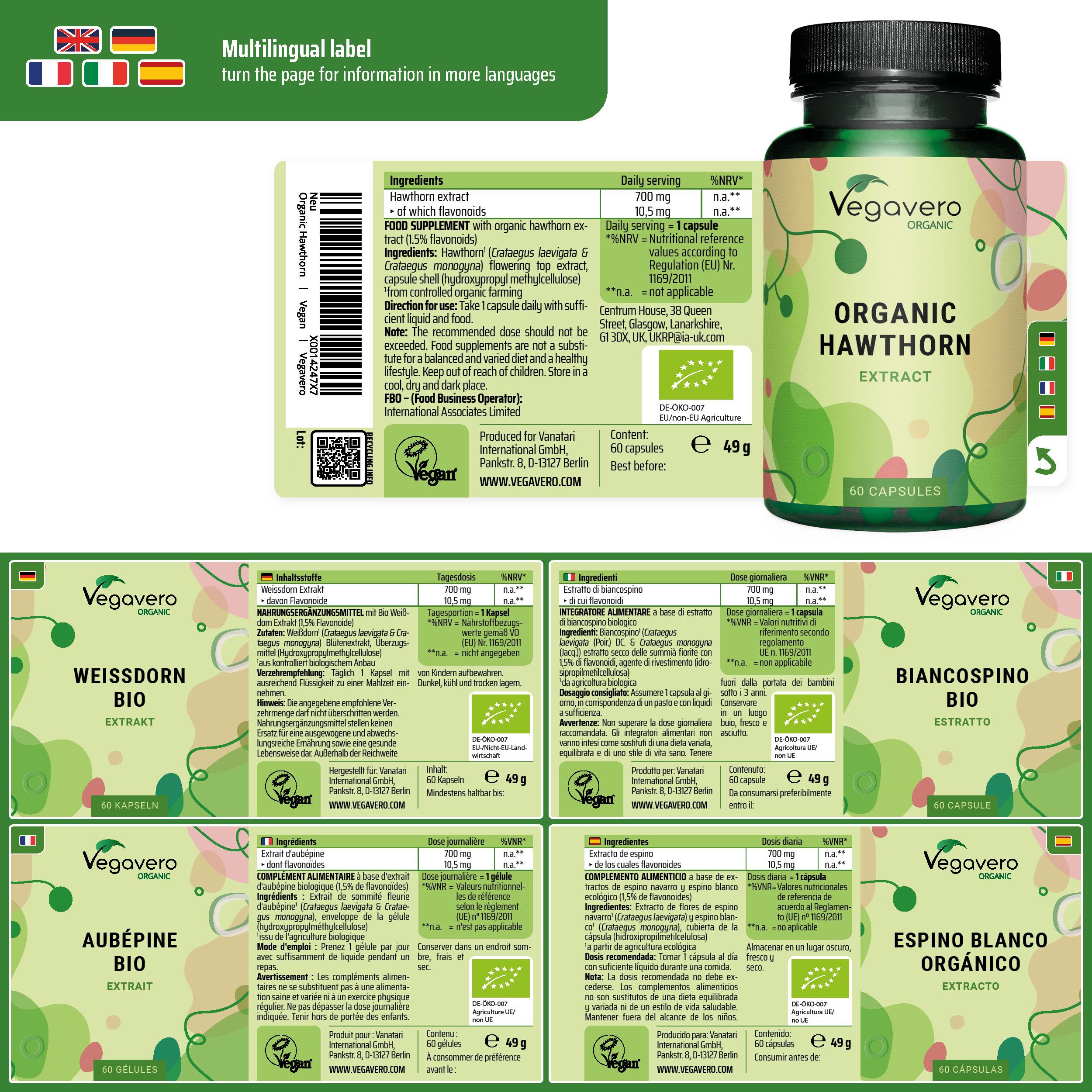 Hawthorn Extract Capsules Organic