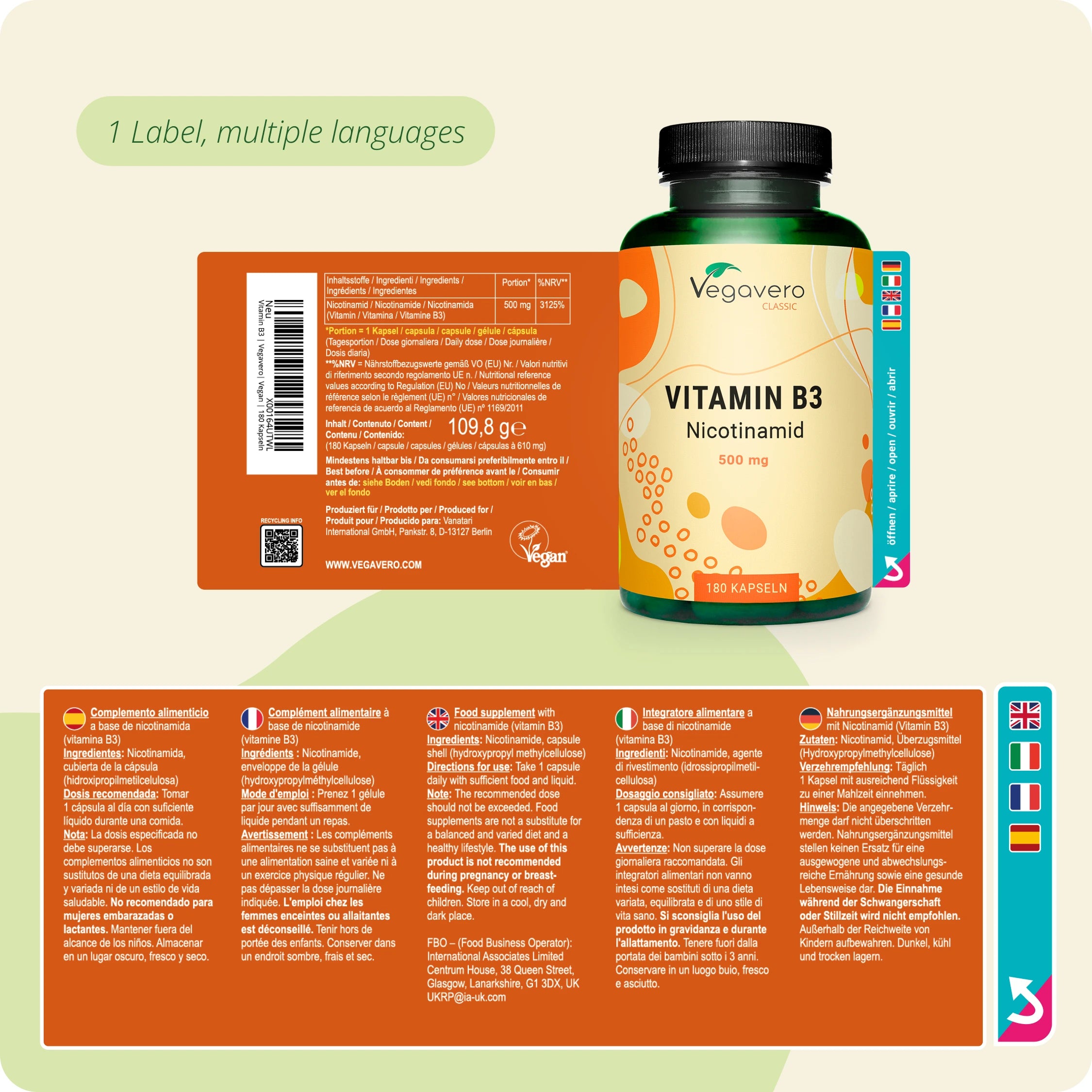 Vitamin B3 (Nicotinamid) Kapseln