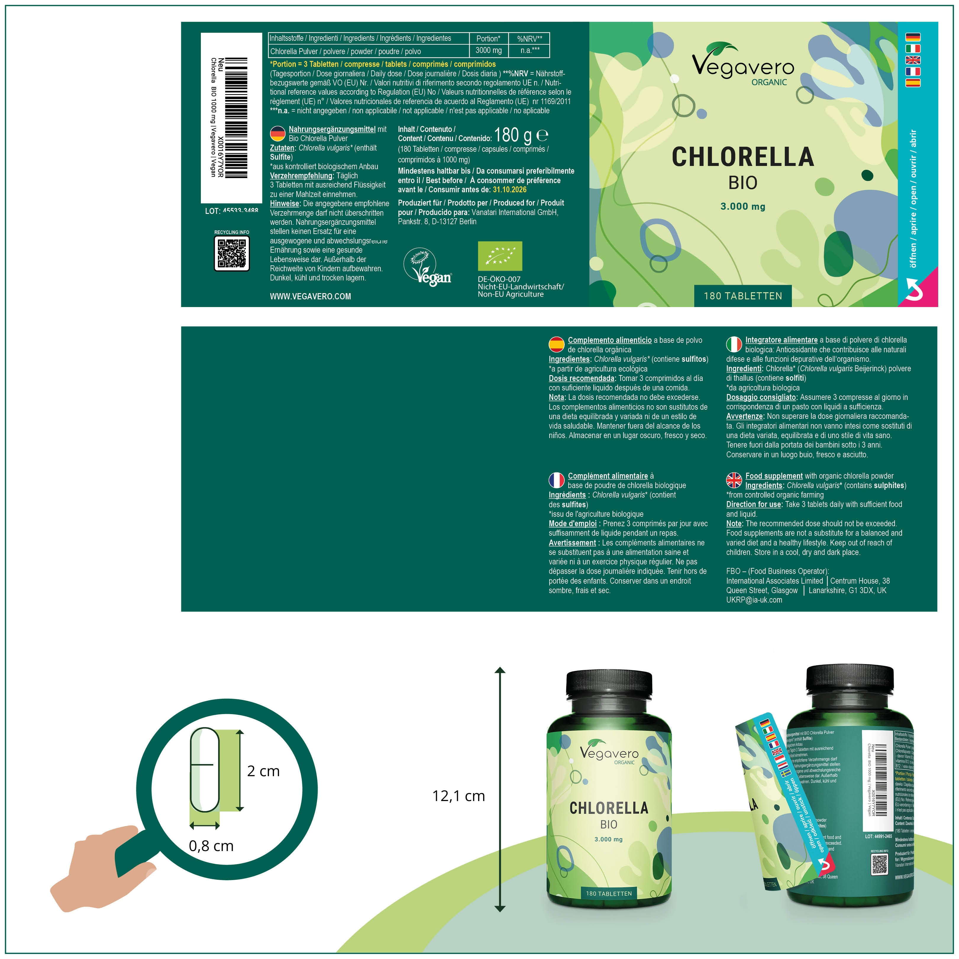 Chlorella Kapseln Bio