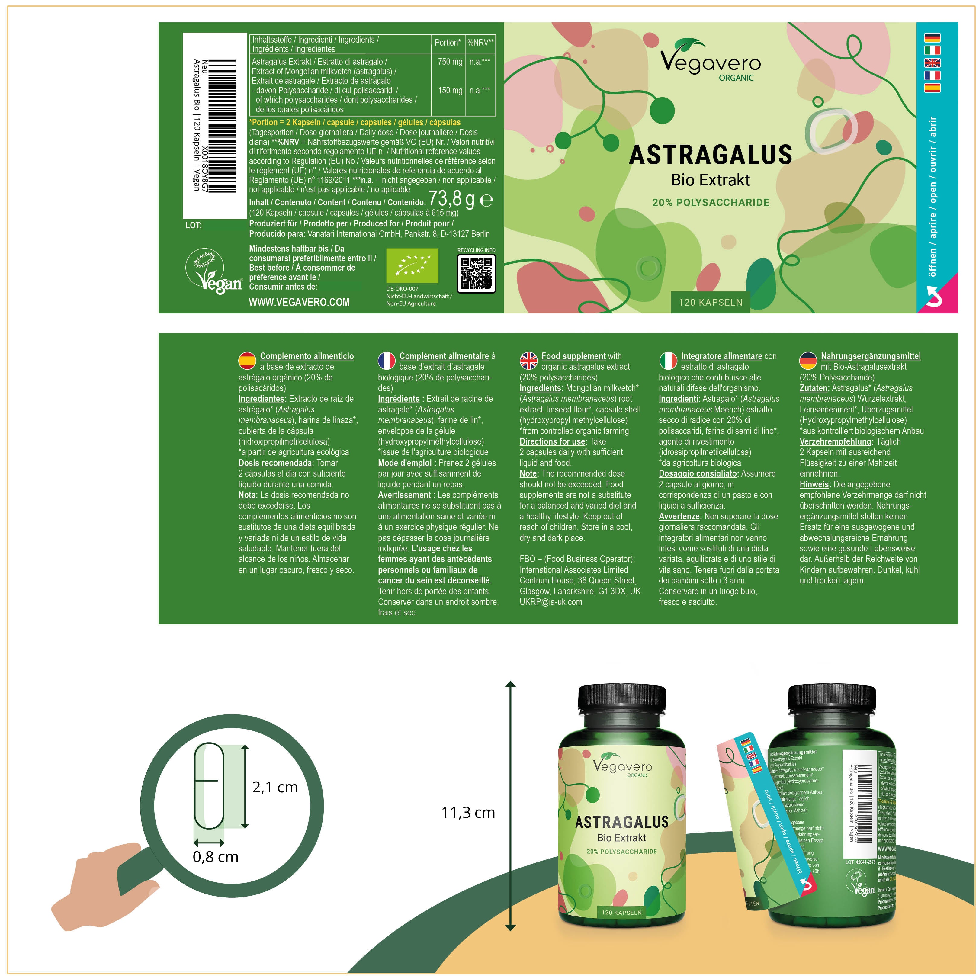 Astragalus Extrakt Kapseln Bio