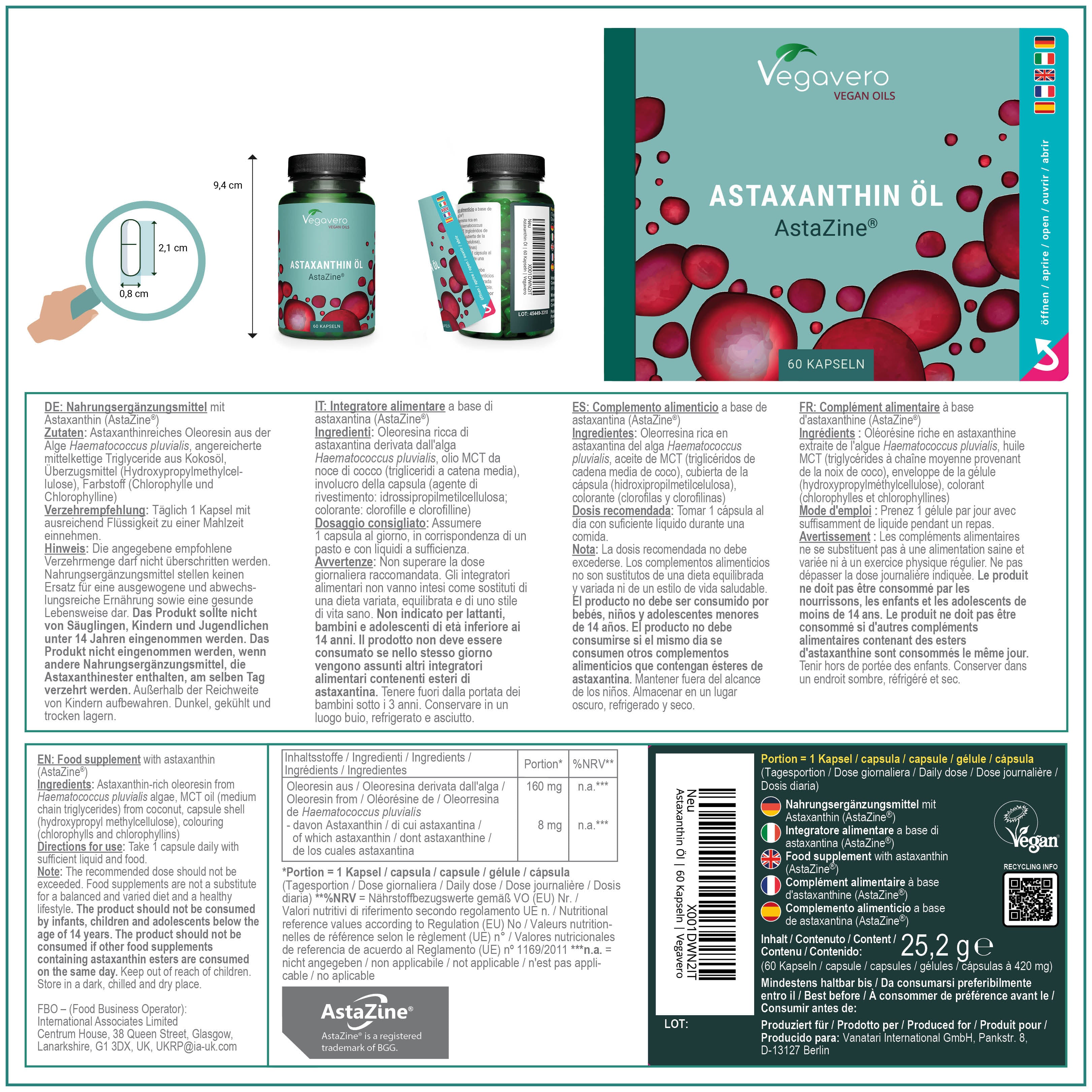 Astaxanthin Öl Kapseln