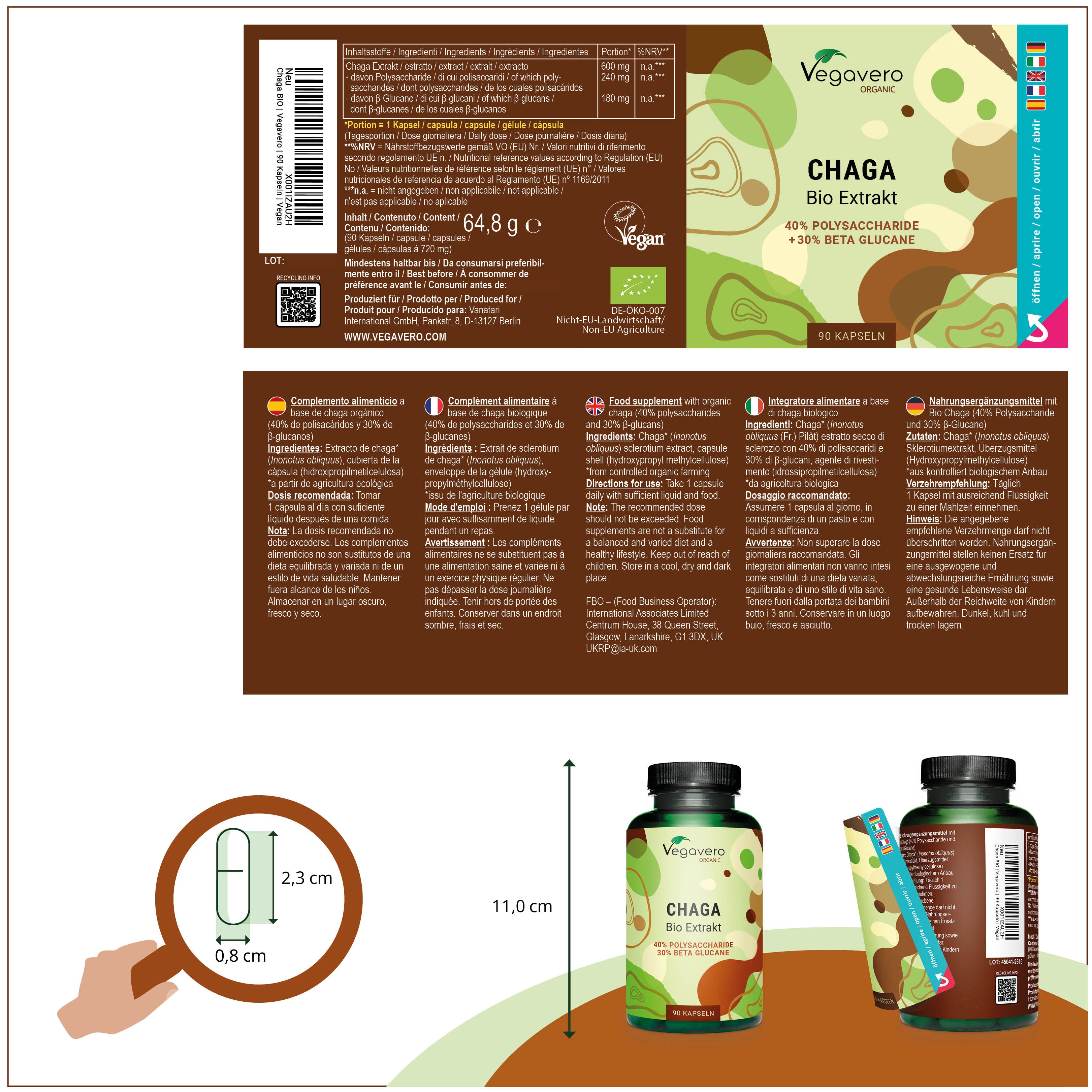 Chaga Extrakt Kapseln Bio
