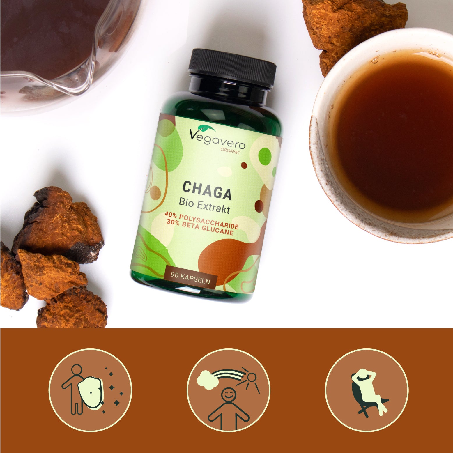 Chaga Extrakt Kapseln Bio