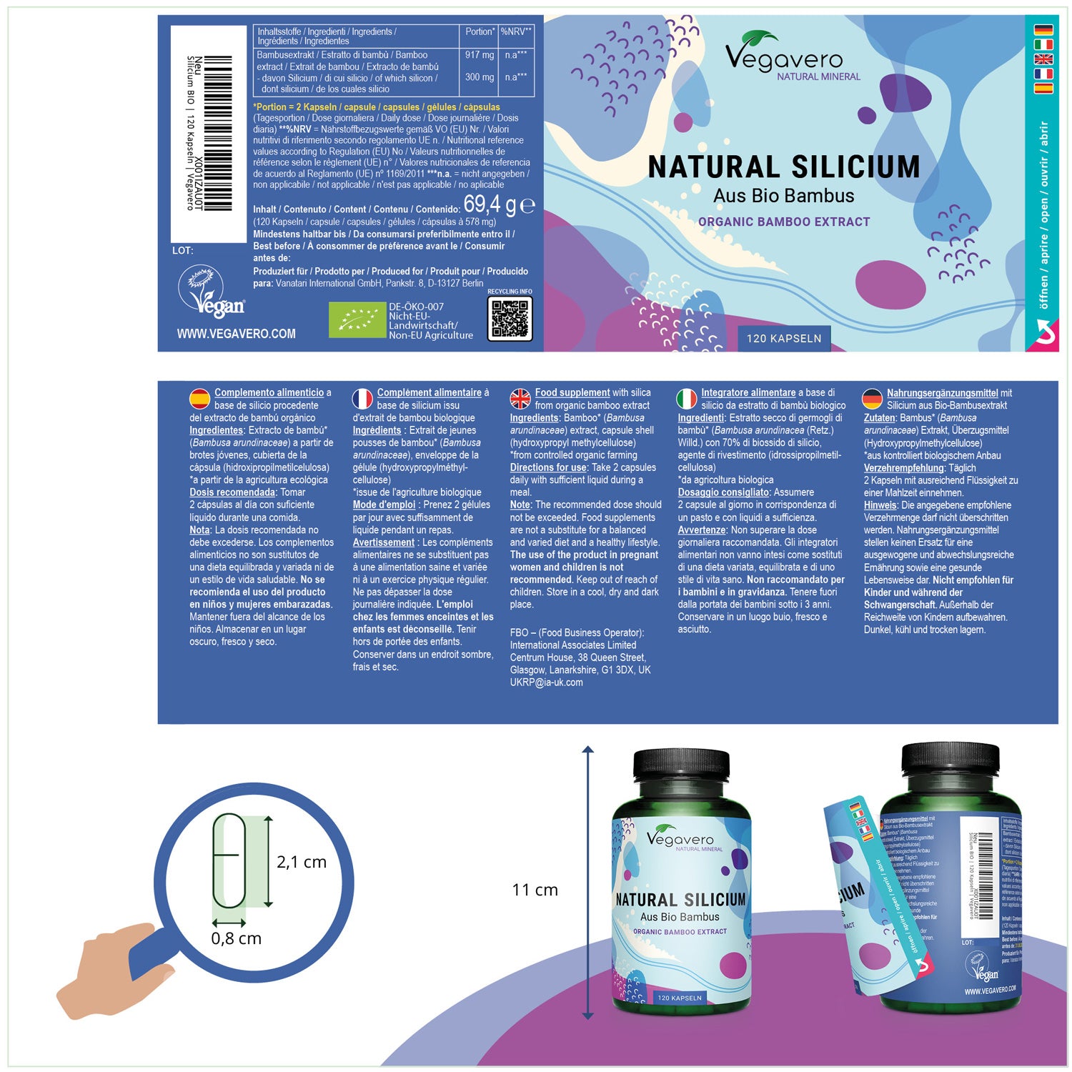 Natürliches Silizium Kapseln Bio
