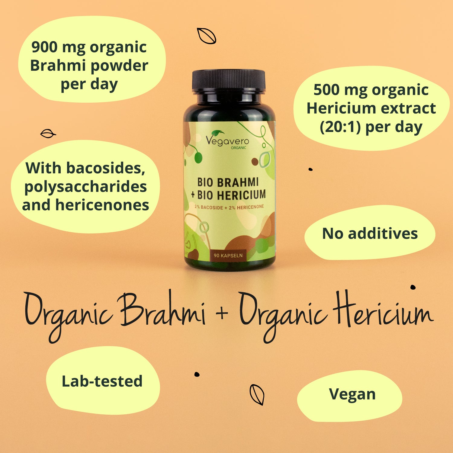 Brahmi + Hericium Kapseln Bio