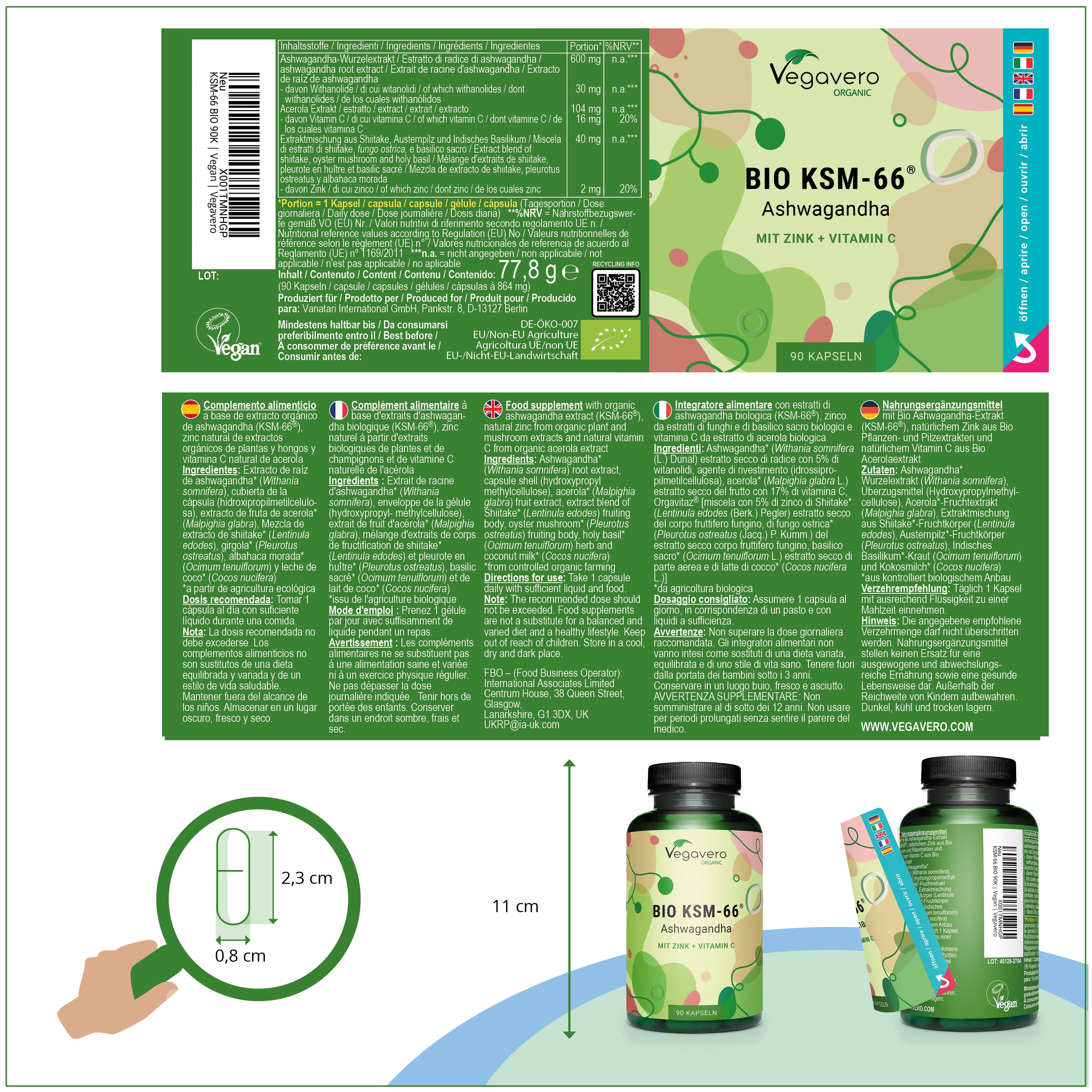 Ashwagandha KSM-66 Extract Capsules Organic