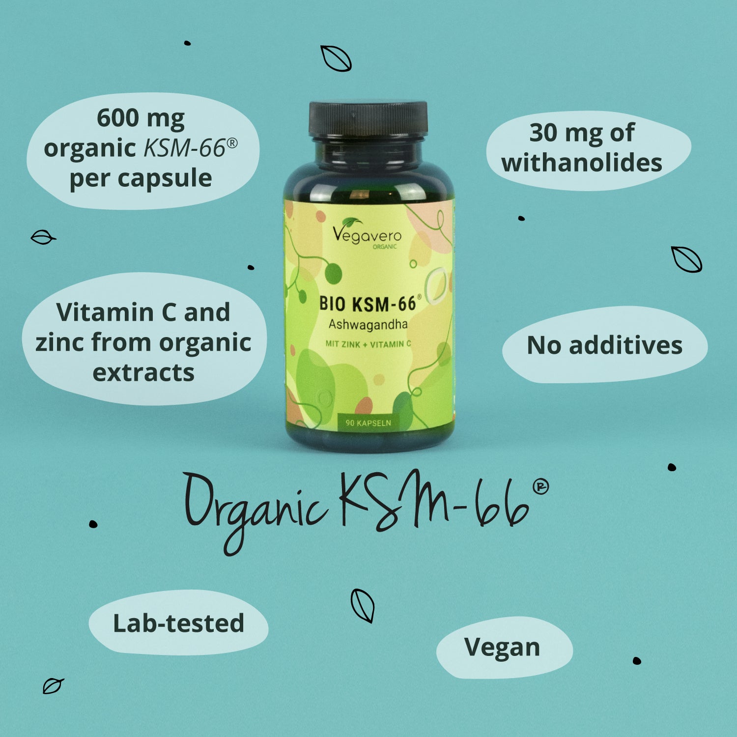 Ashwagandha KSM-66 Extract Capsules Organic