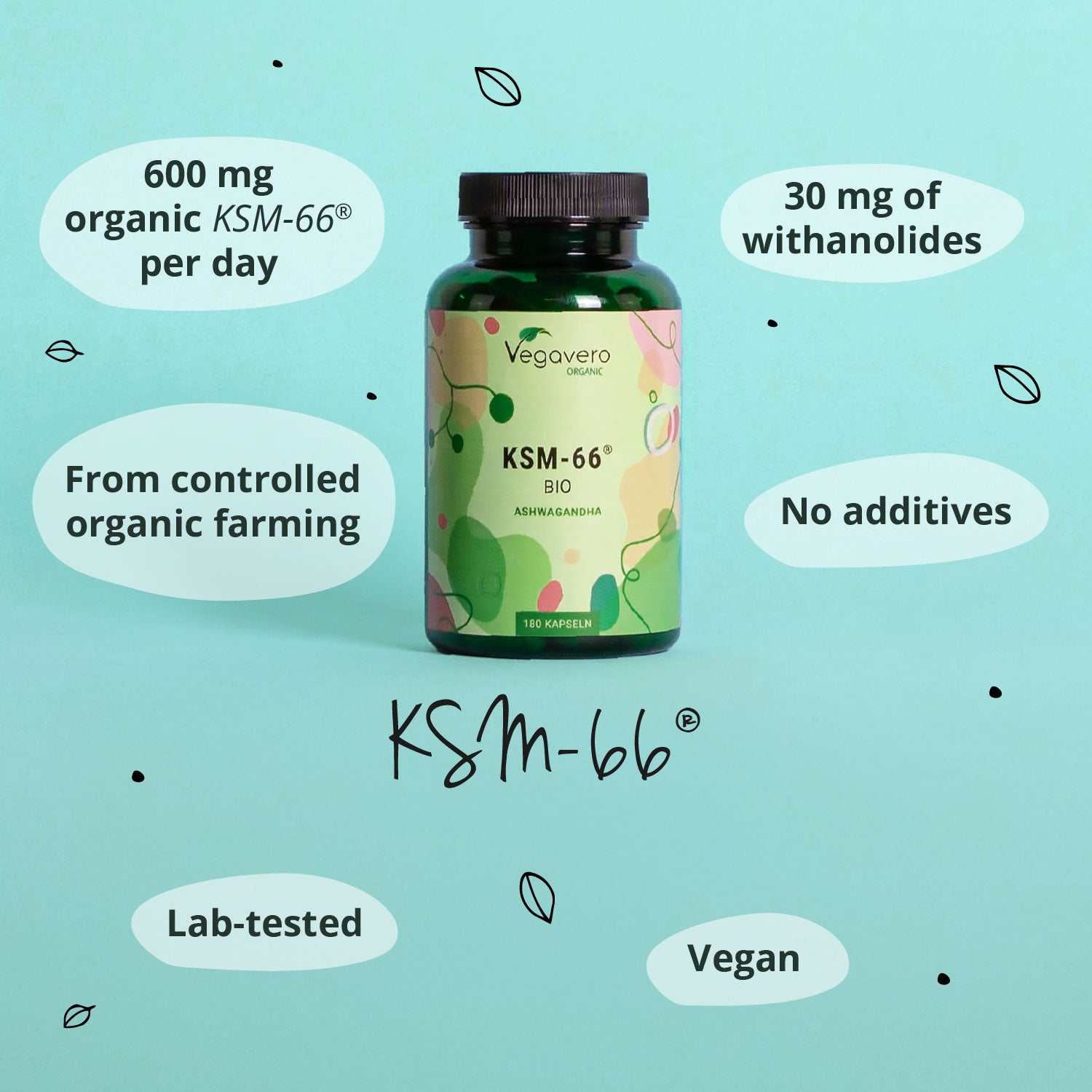 Ashwagandha KSM-66 Extract Capsules Organic