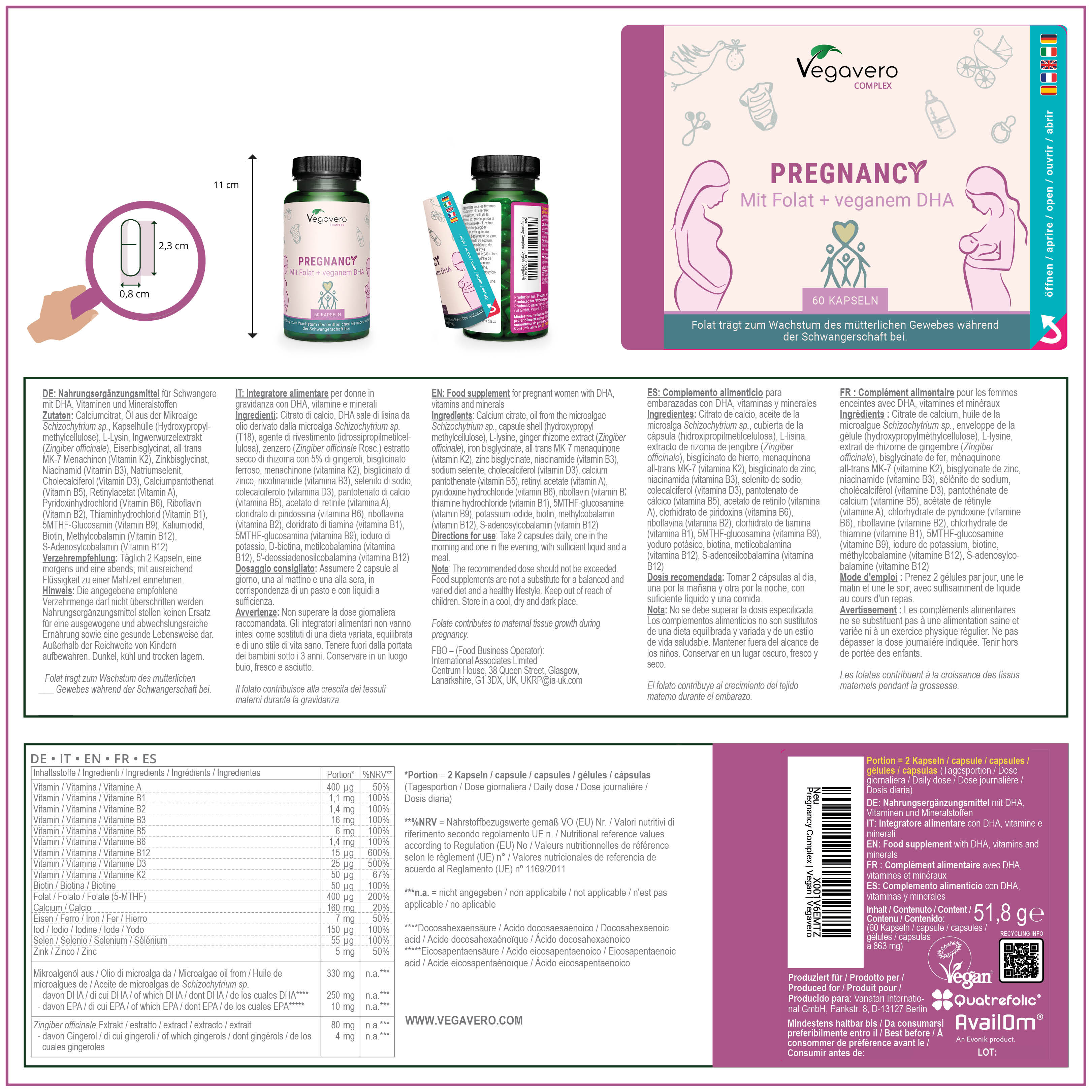 Vegan Pregnancy Complex Kapseln