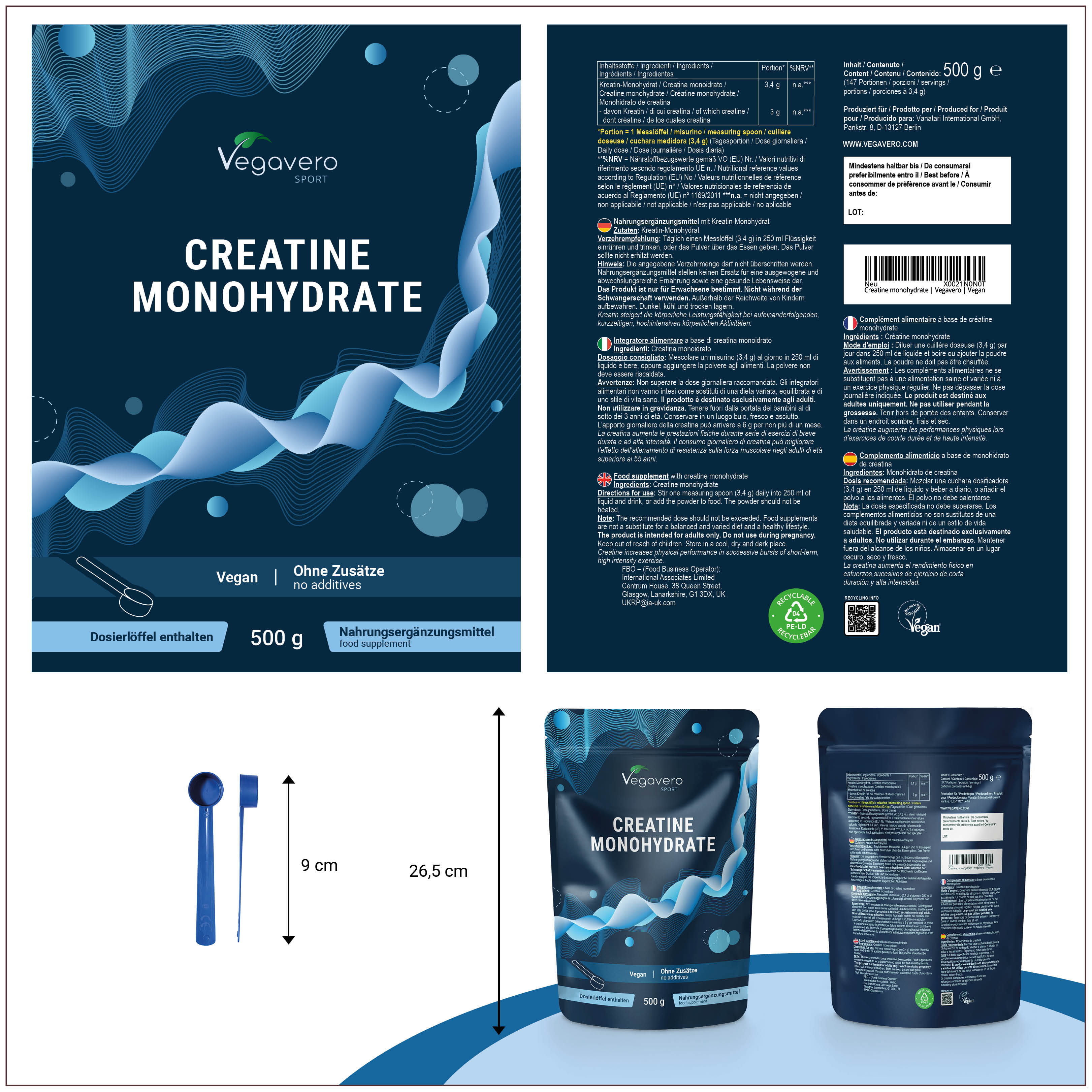 Kreatin Monohydrat Pulver