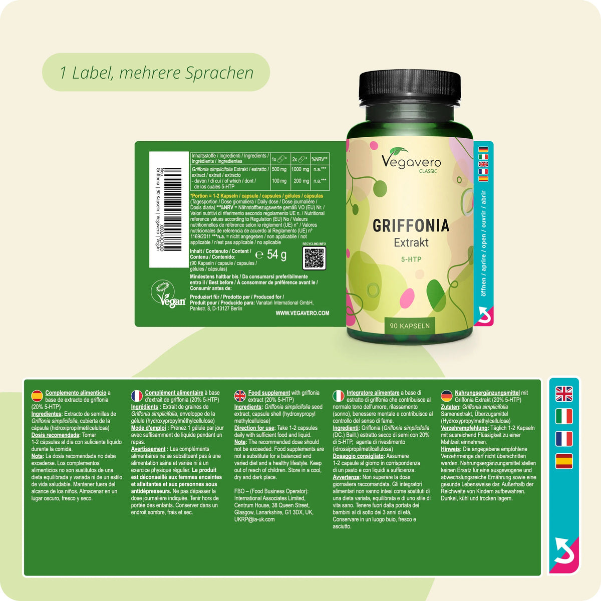Griffonia Extrakt (5-HTP) Kapseln