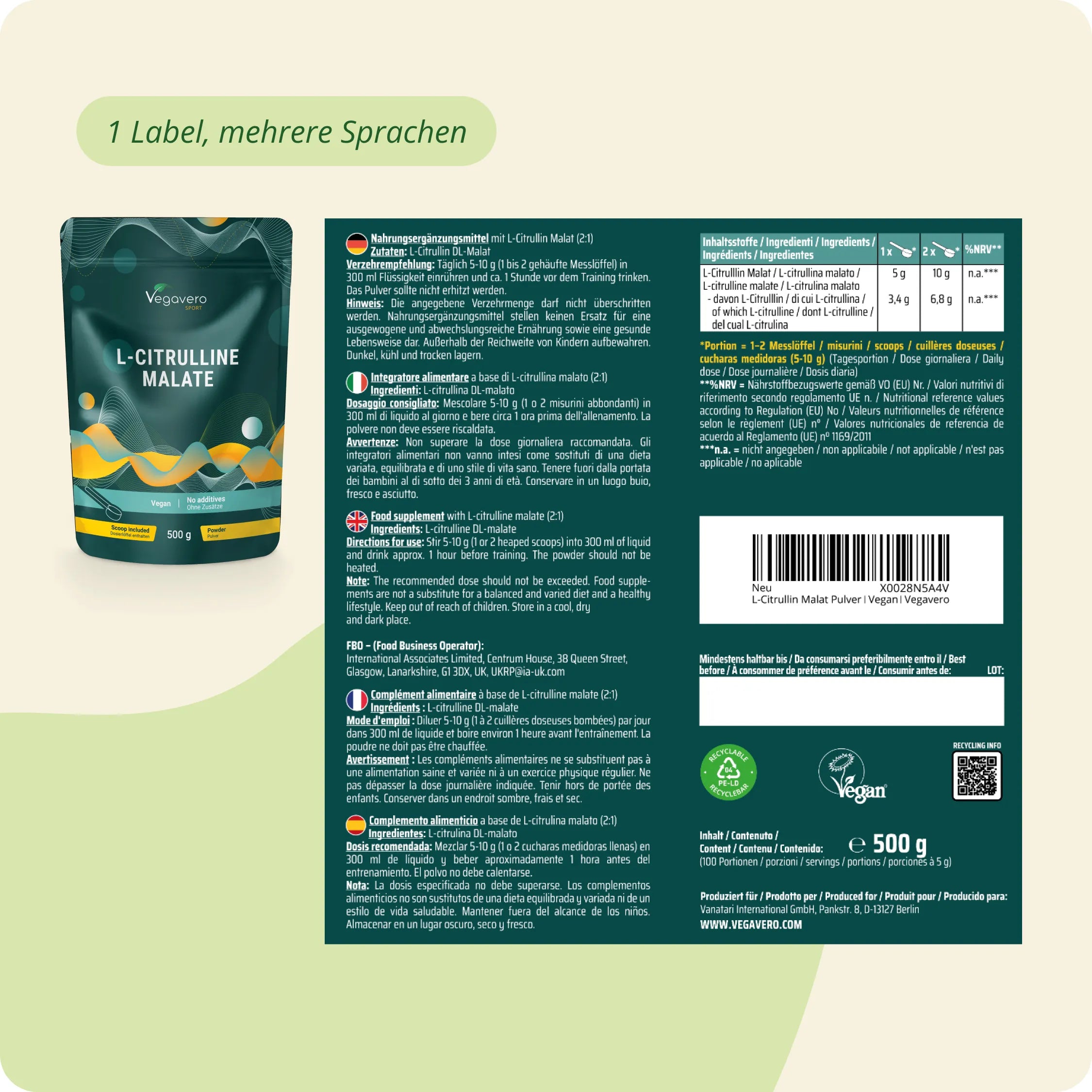 L-Citrullin-Malat Pulver