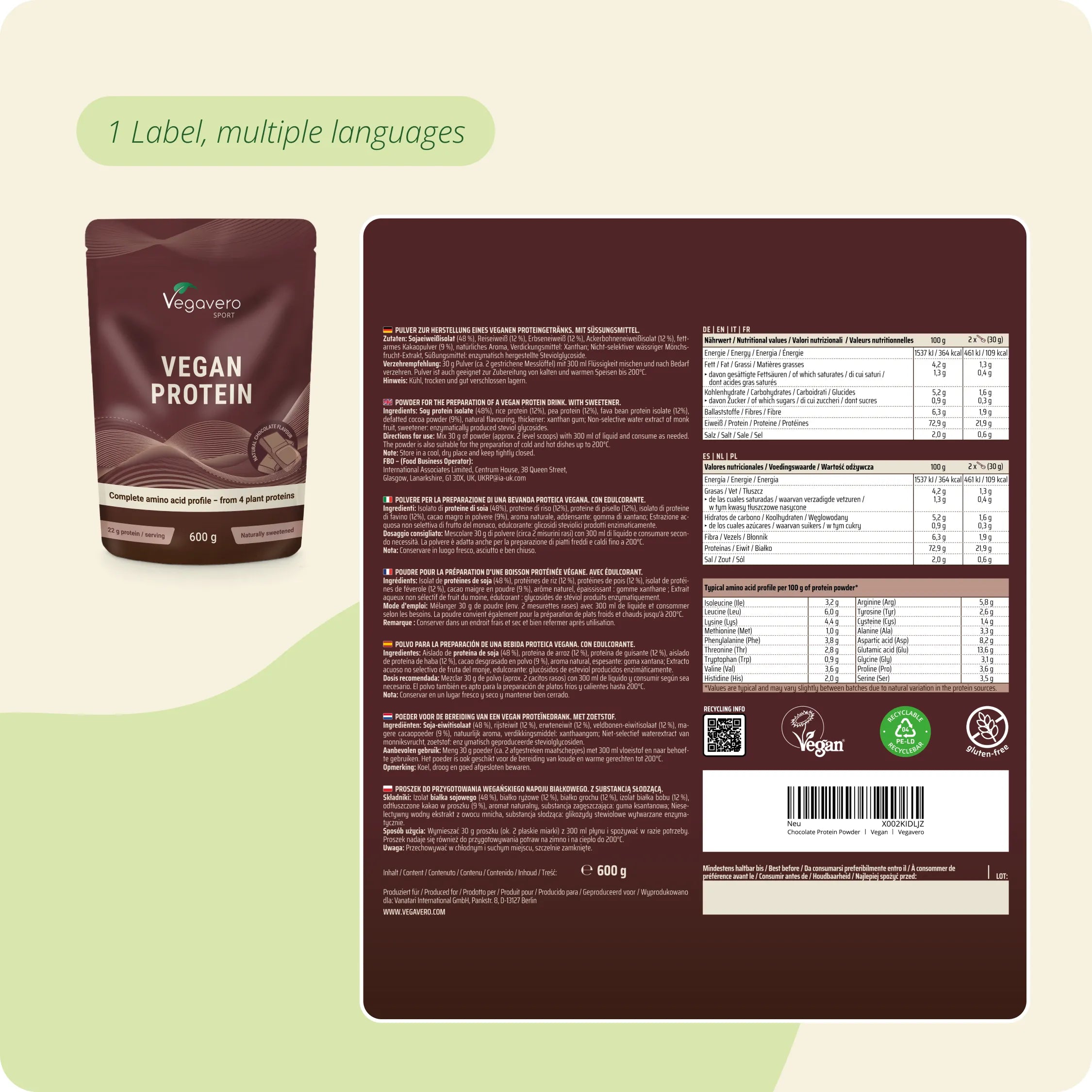 Protein Pulver Schokolade