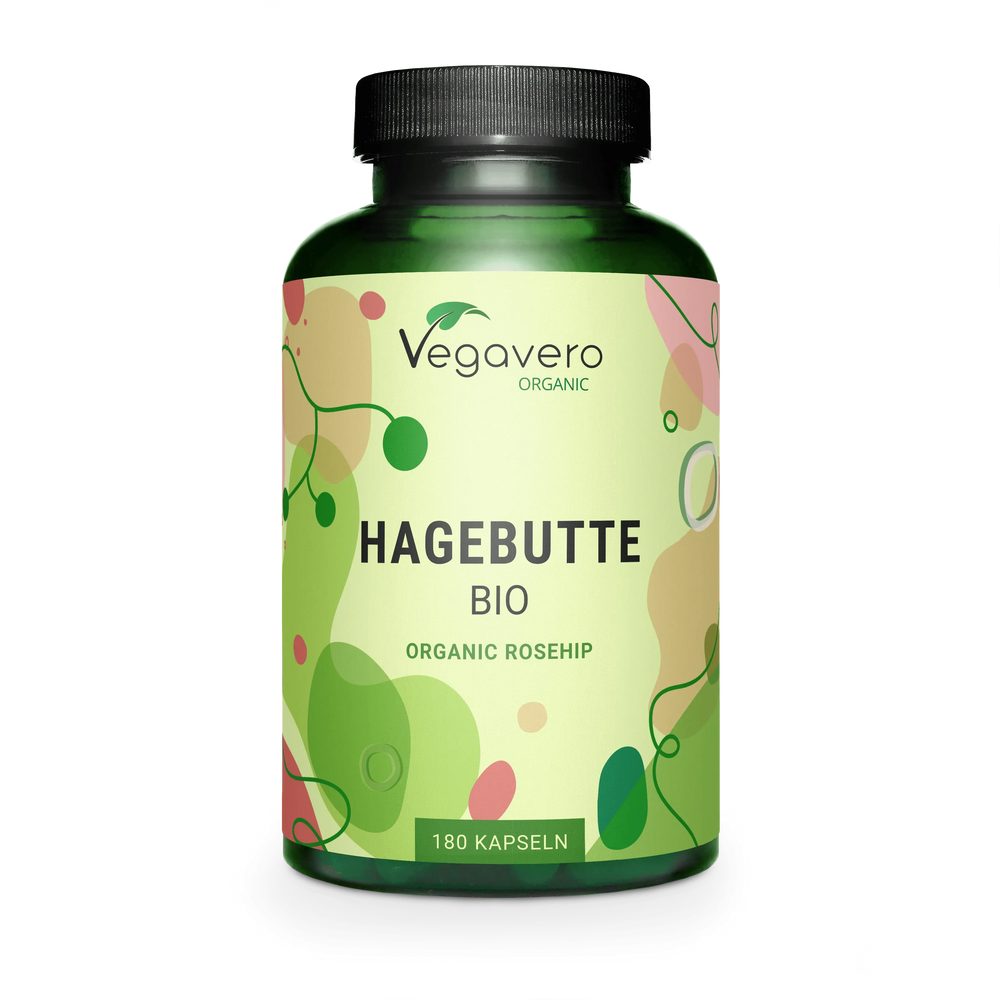 Bio Hagebutten Kapseln » Hochdosiert 700 mg Bio Qualität
