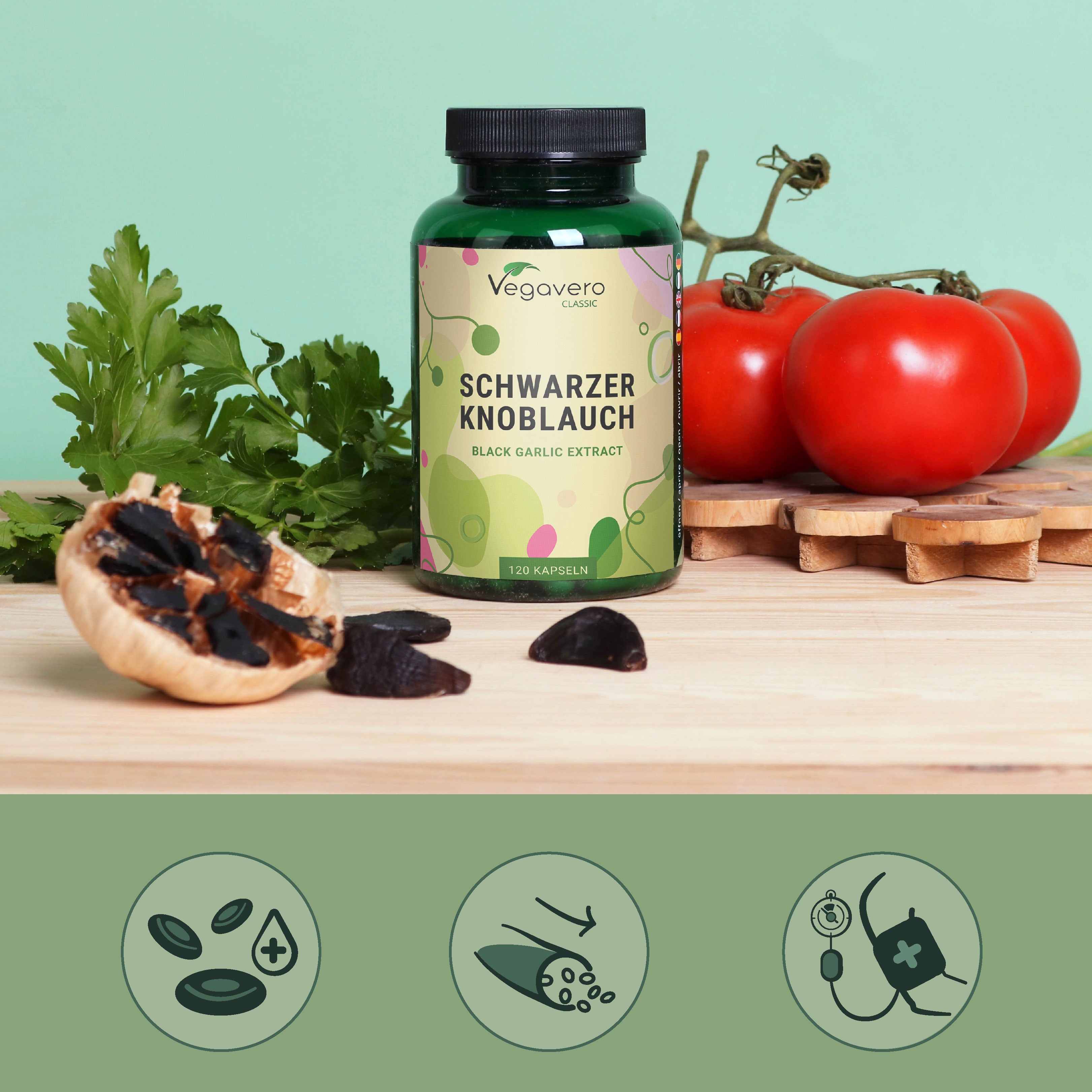 Schwarzer Knoblauch Extrakt Kapseln