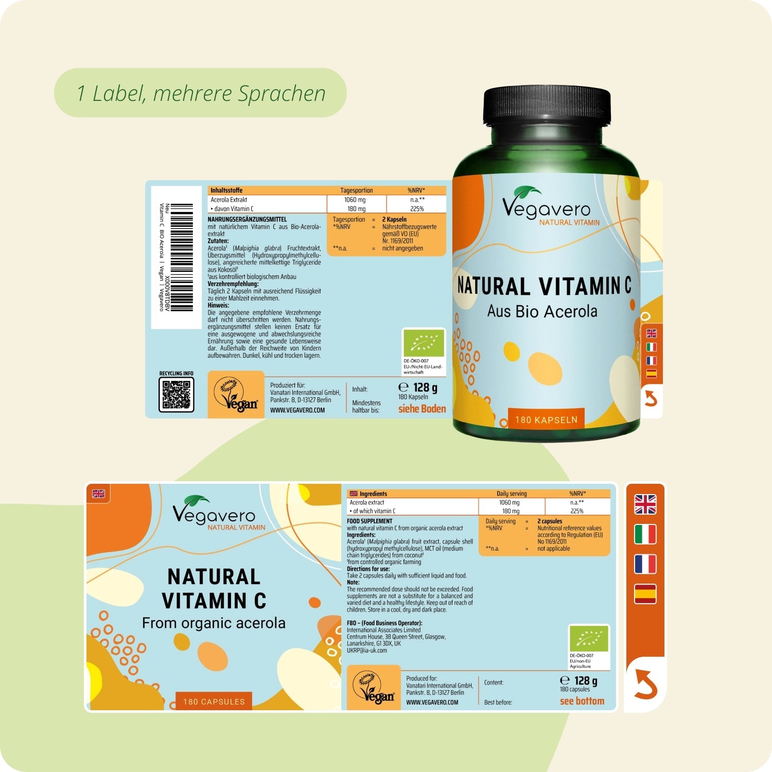 Natürliches Vitamin C Kapseln Bio