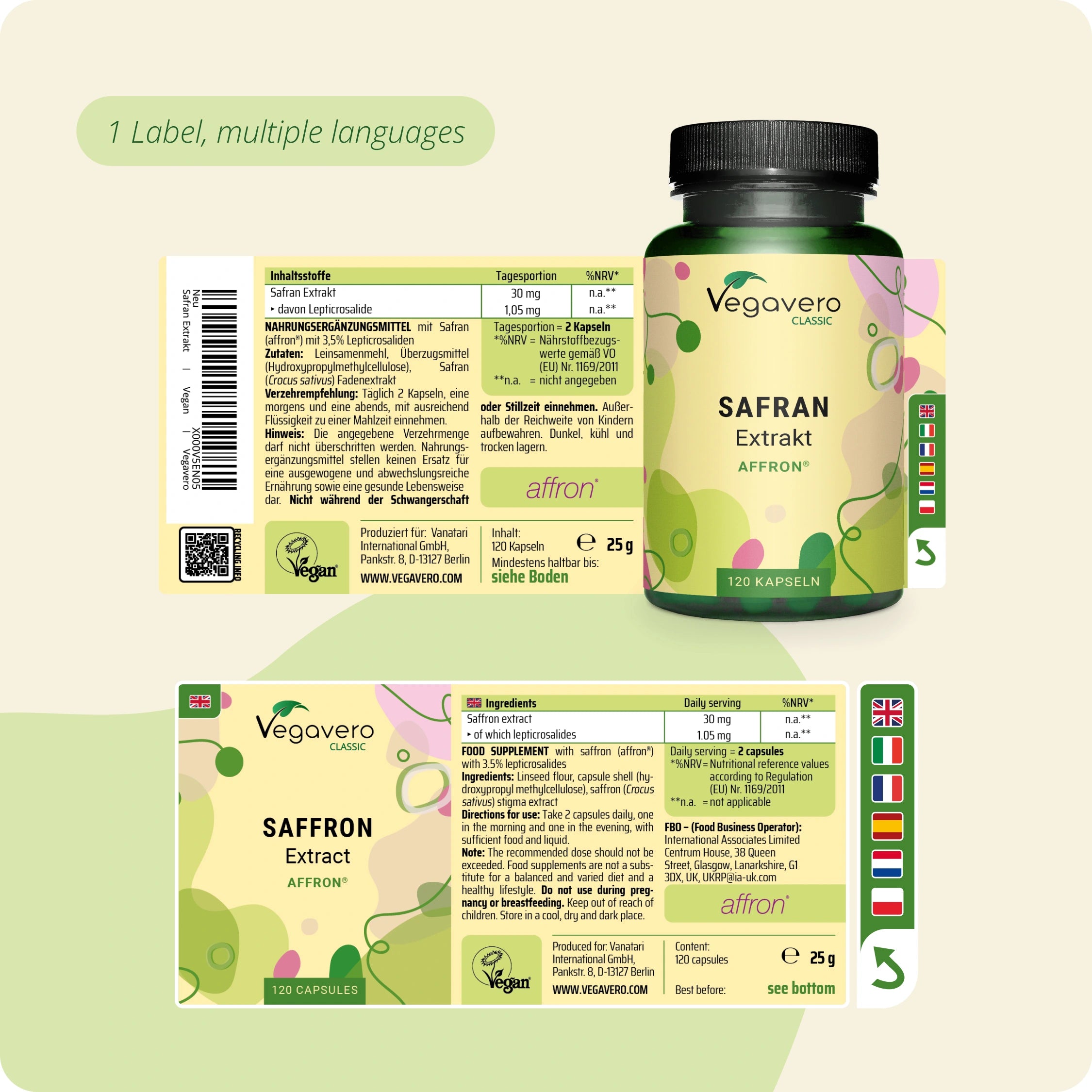 Saffron Extract Capsules Vegan & Laboratory Tested Saffron Extract Capsules Vegan & Laboratory Tested