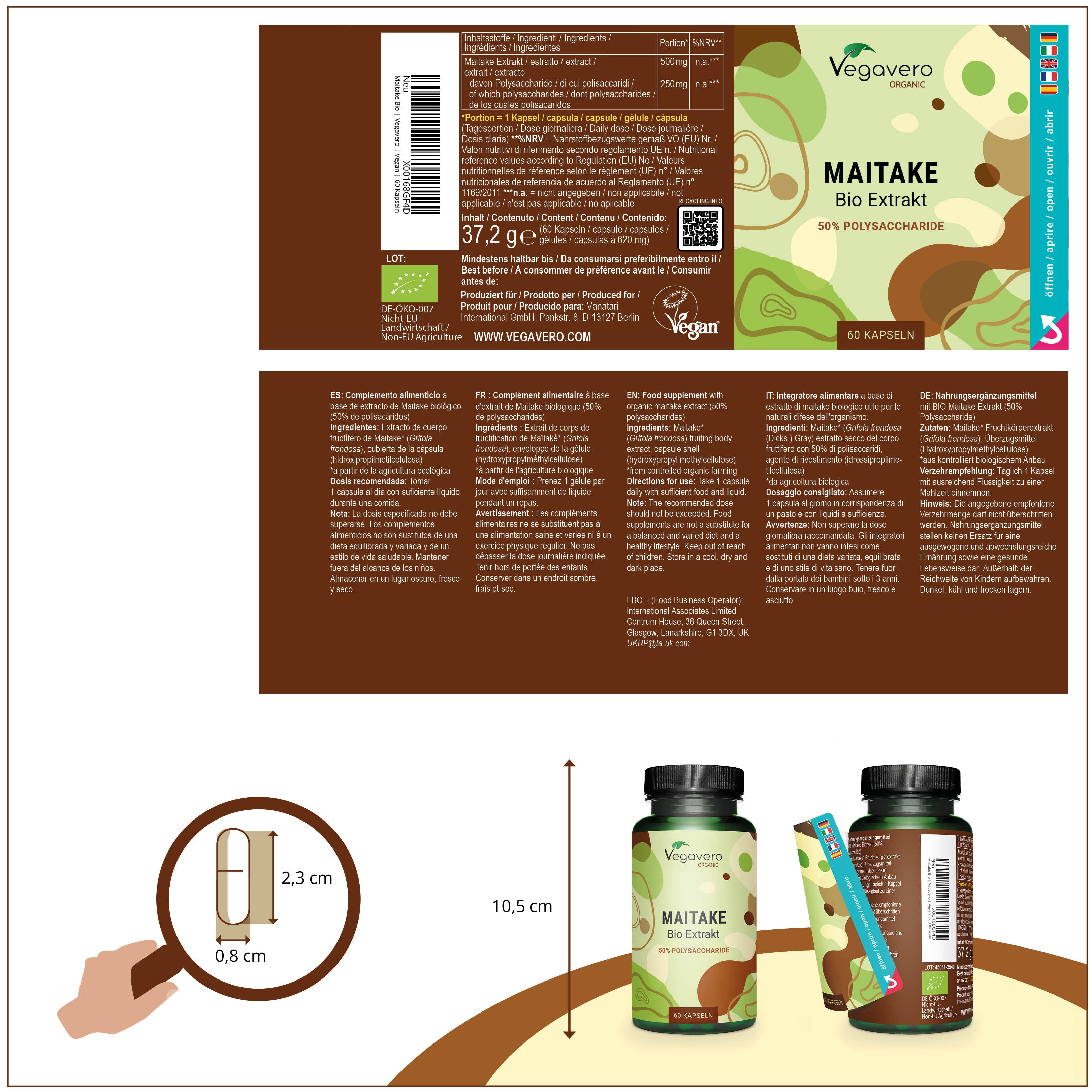 Maitake Extrakt Kapseln Bio