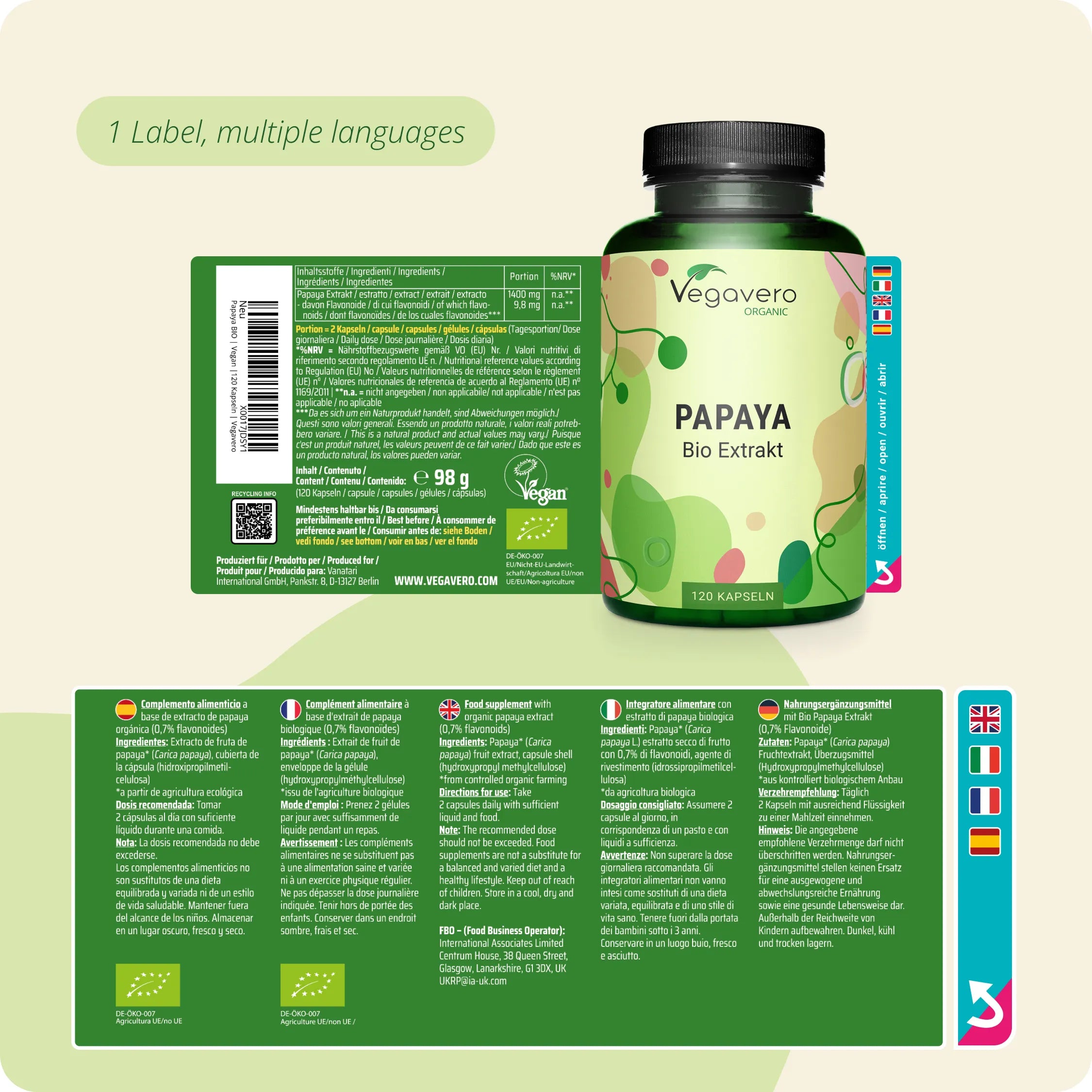 Papaya Extrakt Kapseln Bio