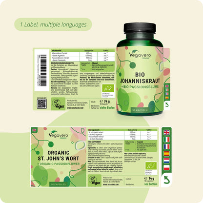 Johanniskraut + Passionsblume Kapseln Bio