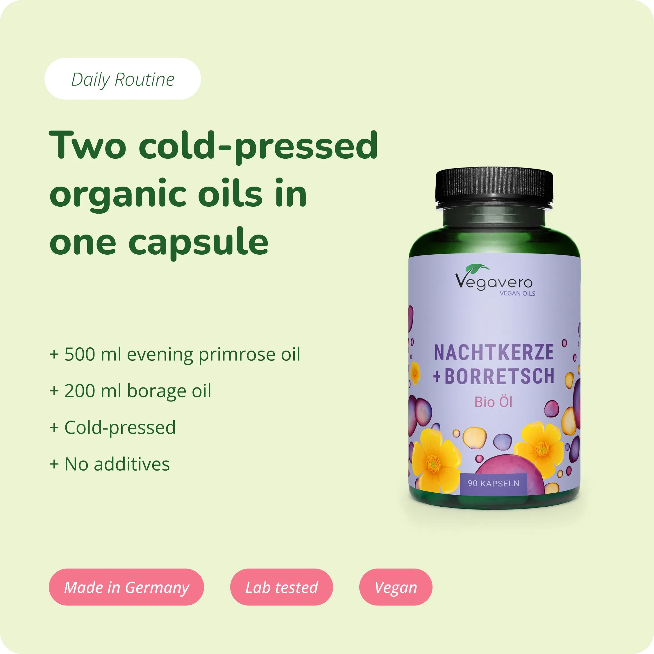 Nachtkerze + Borretsch Öl Kapseln Bio
