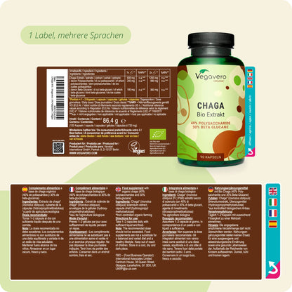 Chaga Extrakt Kapseln Bio