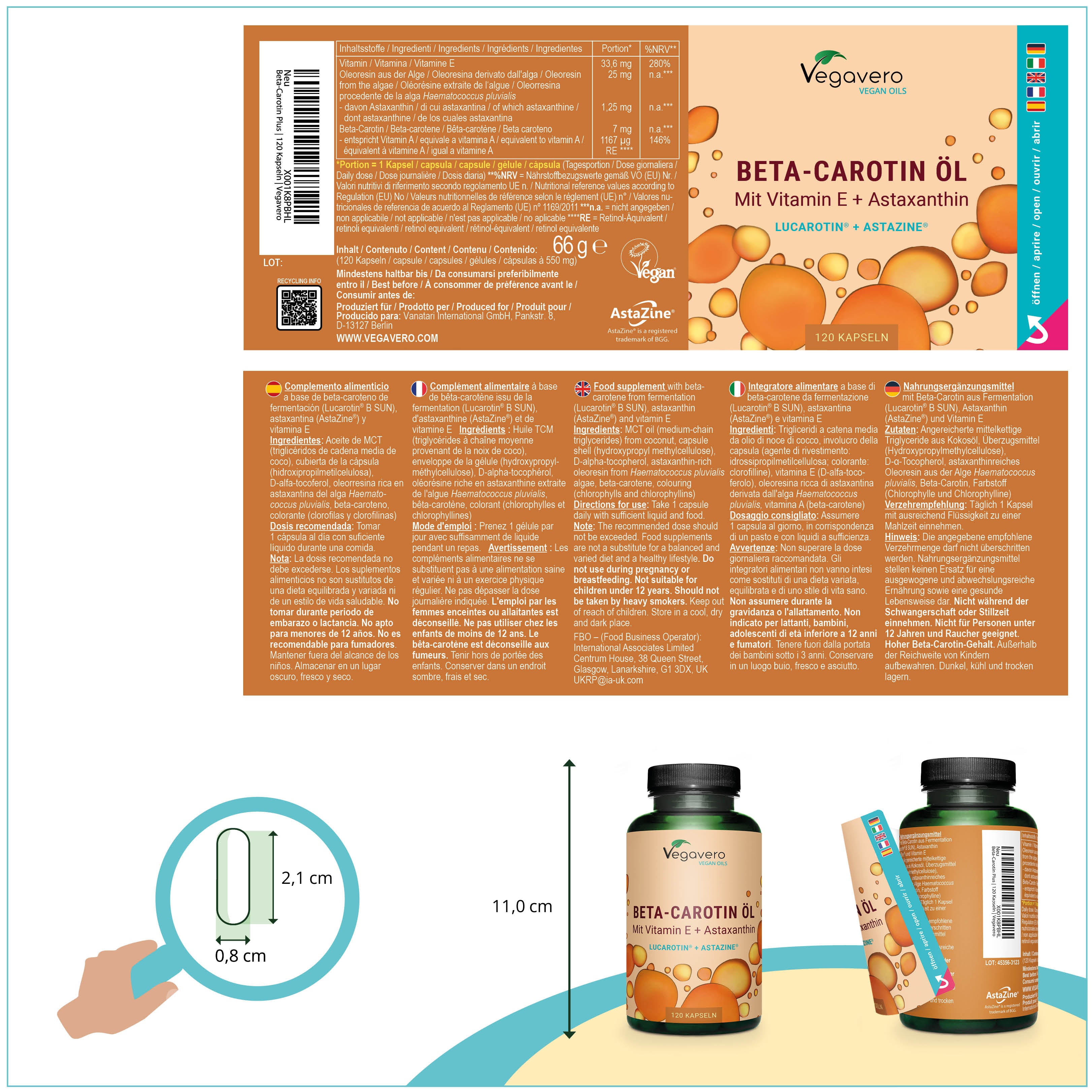 Beta‑Carotin Plus Öl Kapseln