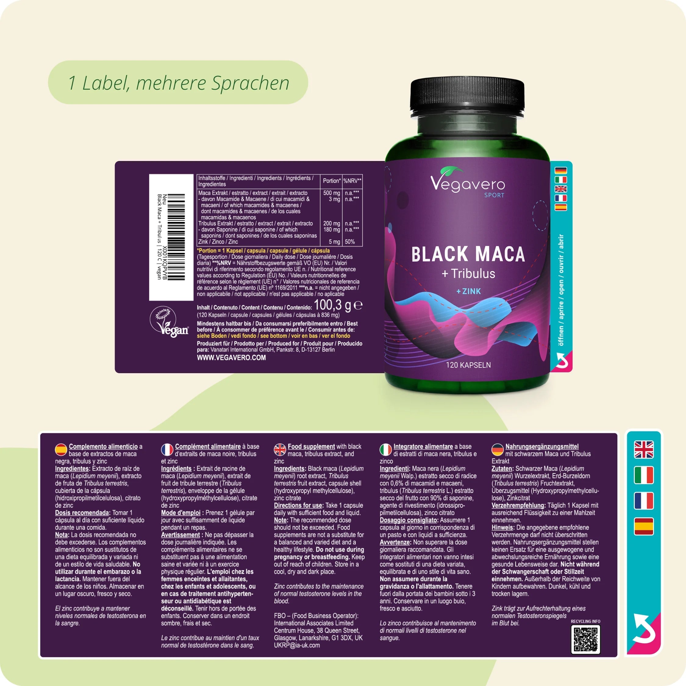 Black Maca + Tribulus Kapseln