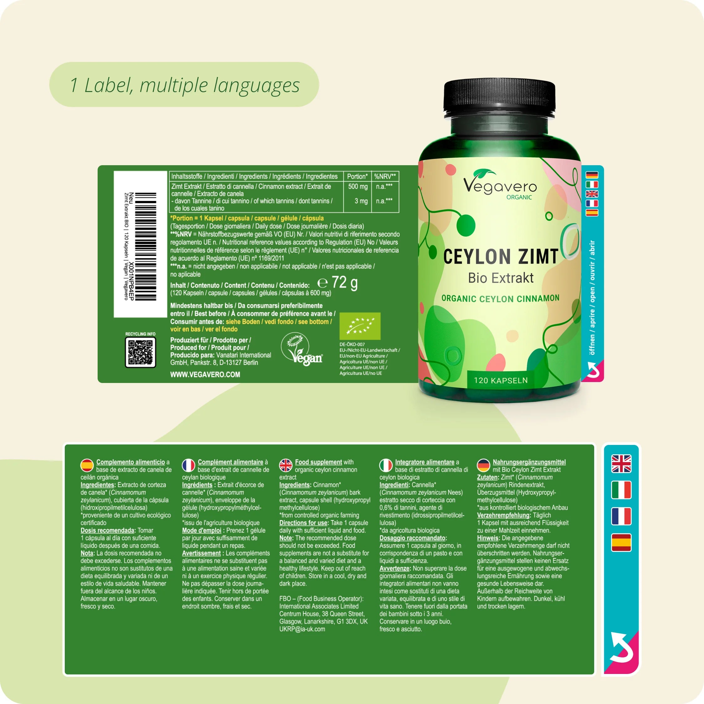 Ceylon Zimt Extrakt Kapseln Bio