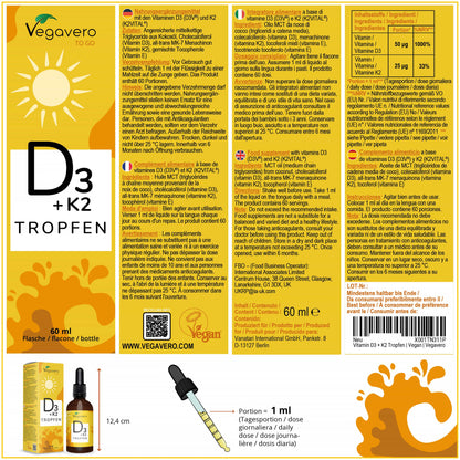 Vitamin D3 + K2 Tropfen