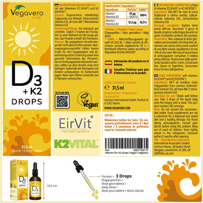 Vitamin D3 + K2 Tropfen