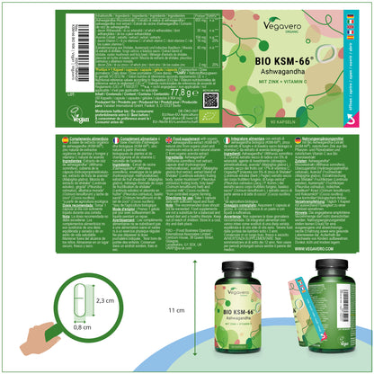 Ashwagandha KSM-66 Extract Capsules Organic