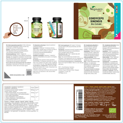 Cordyceps Sinensis Extrakt Kapseln Bio
