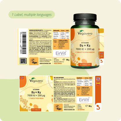 Vitamin D3 + K2 Depot Tabletten