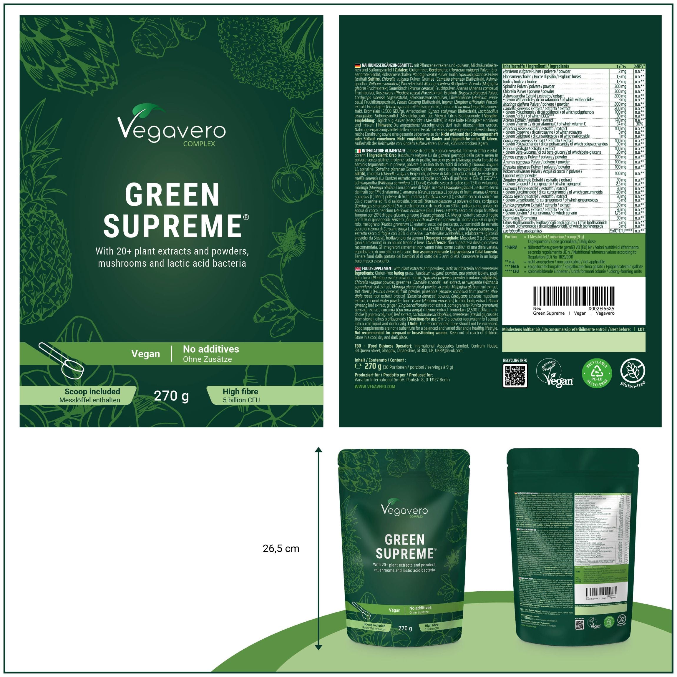 Green Supreme Complex Powder