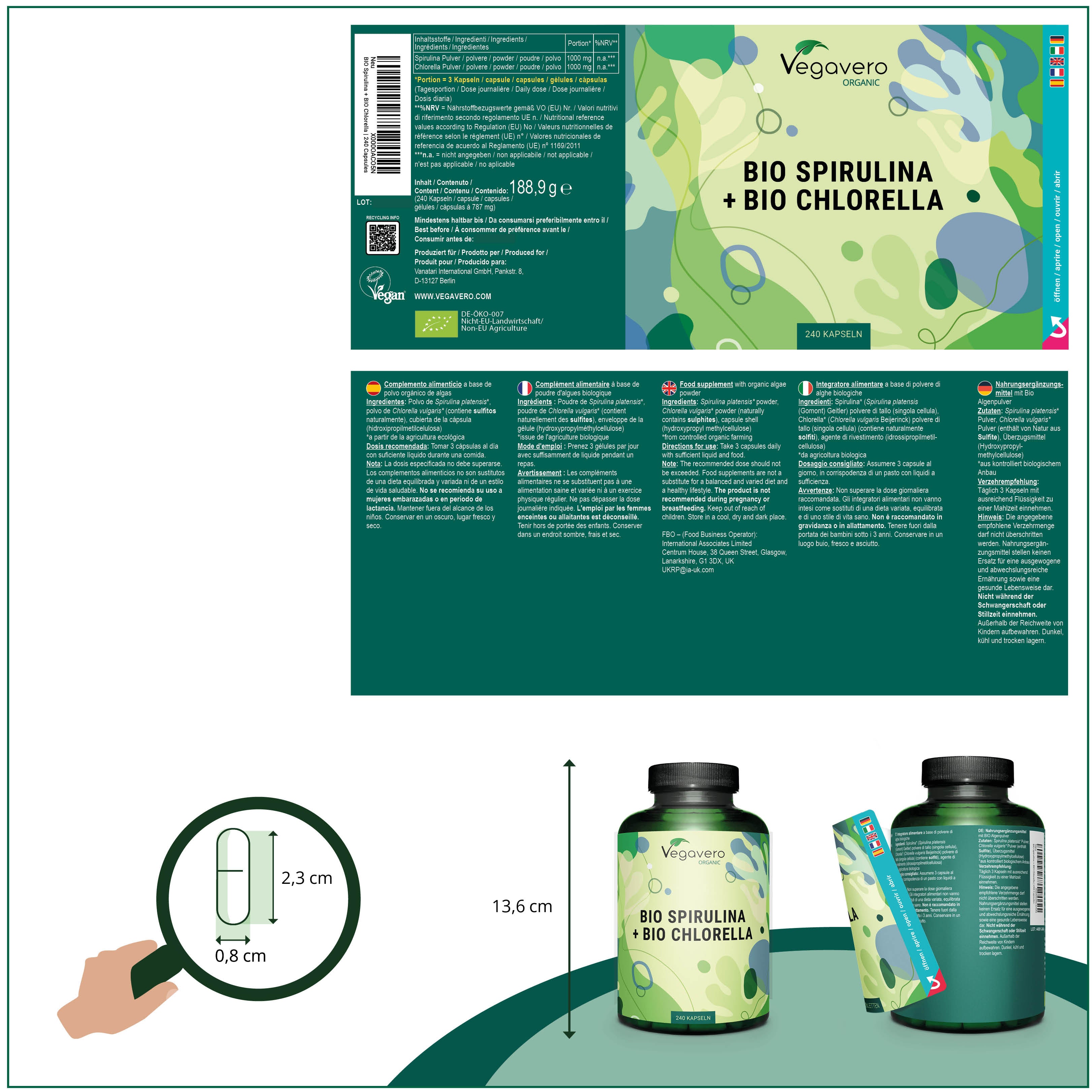 Chlorella & Spirulina Capsules Organic