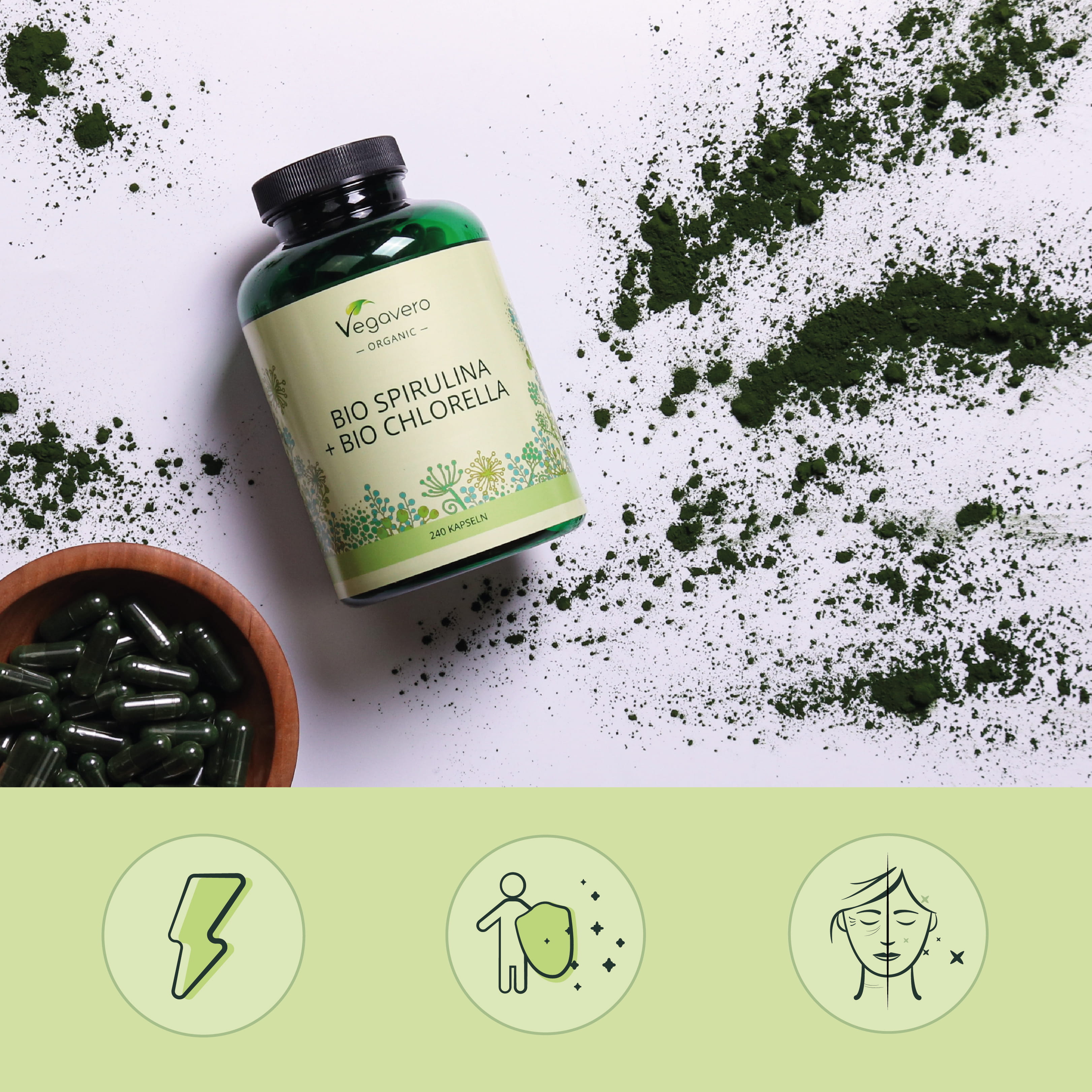 Chlorella & Spirulina Capsules Organic