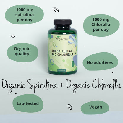 Spirulina + Chlorella Kapseln Bio